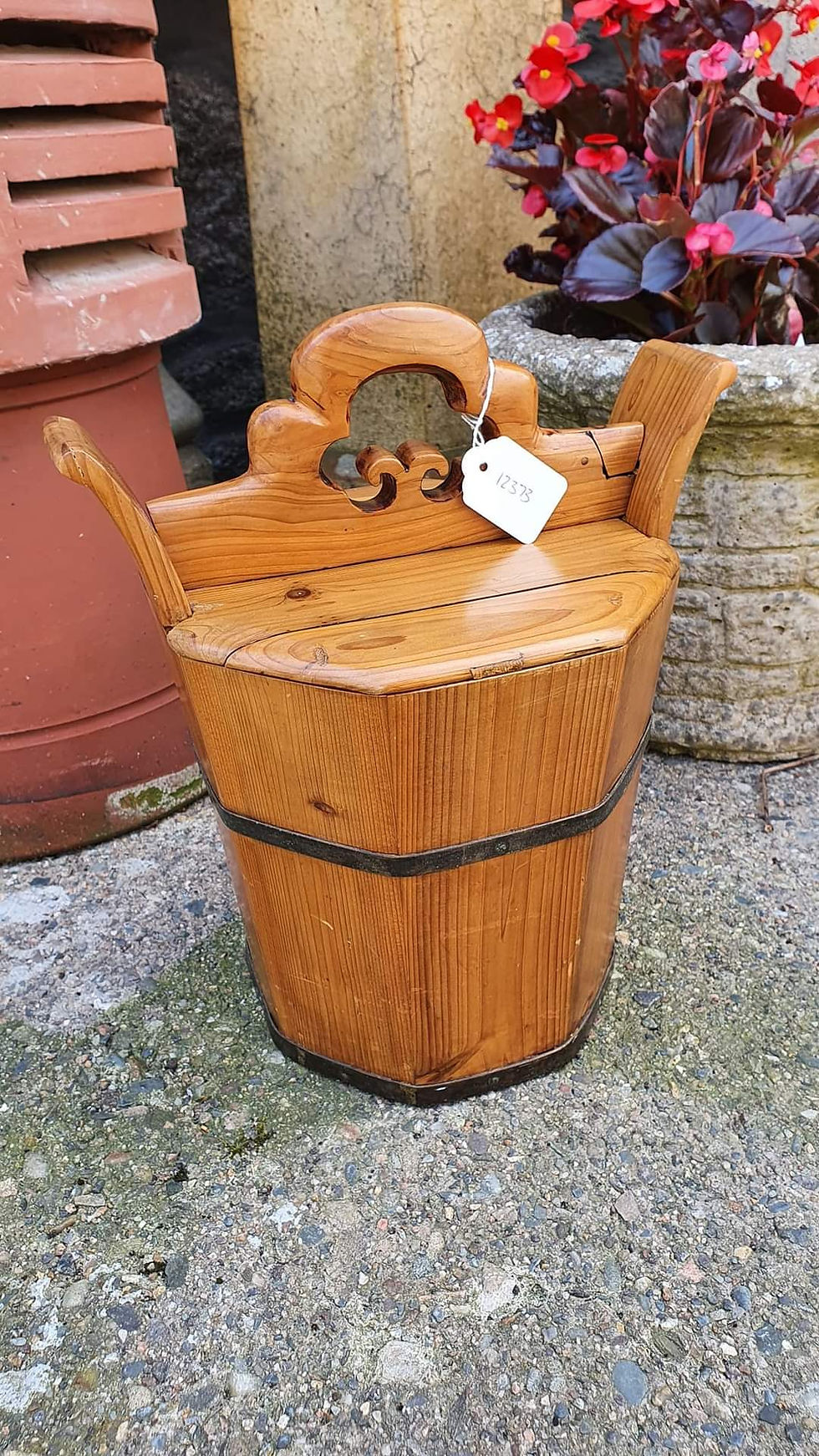 Thumbnail: ON SALE Chinese Wooden Lidded Bucket