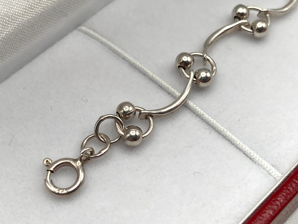 Thumbnail: 925 Silver Modernist Bracelet 