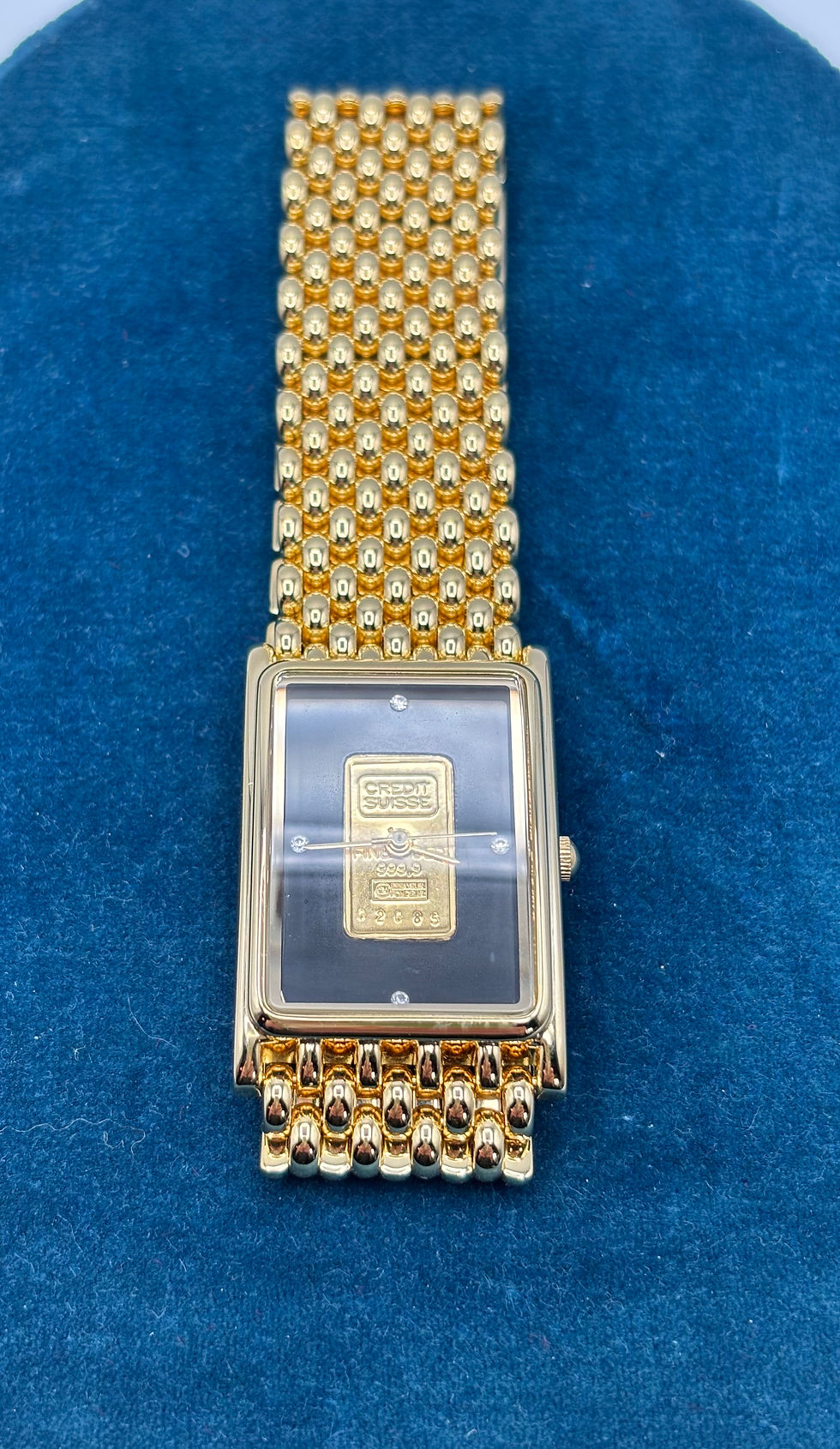 Thumbnail: Credit Swiss Gold Ingot Watch. Swiss ETA Movement.