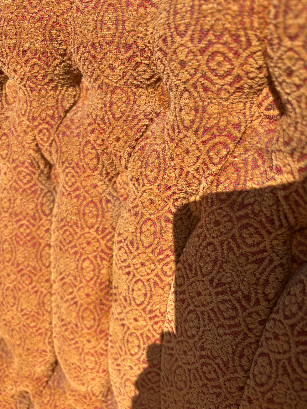 Thumbnail: Victorian Carved Mahogany Salmon Pink Button Back Fabric Upholstered Parlour Cha