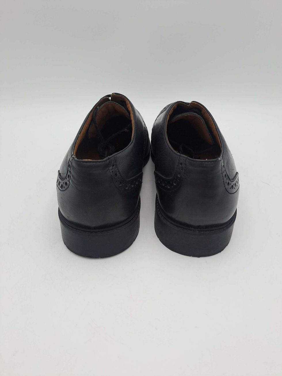 Thumbnail: Pavers Black Leather Brogue Kilt Shoes