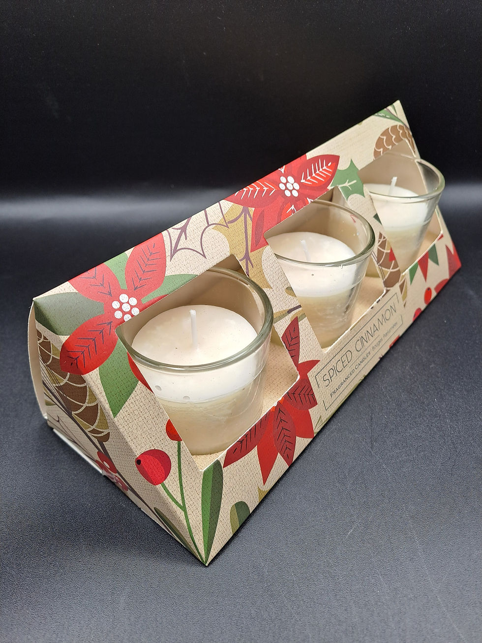 Thumbnail: Christmas: Set of 3 Scented Candle Jars