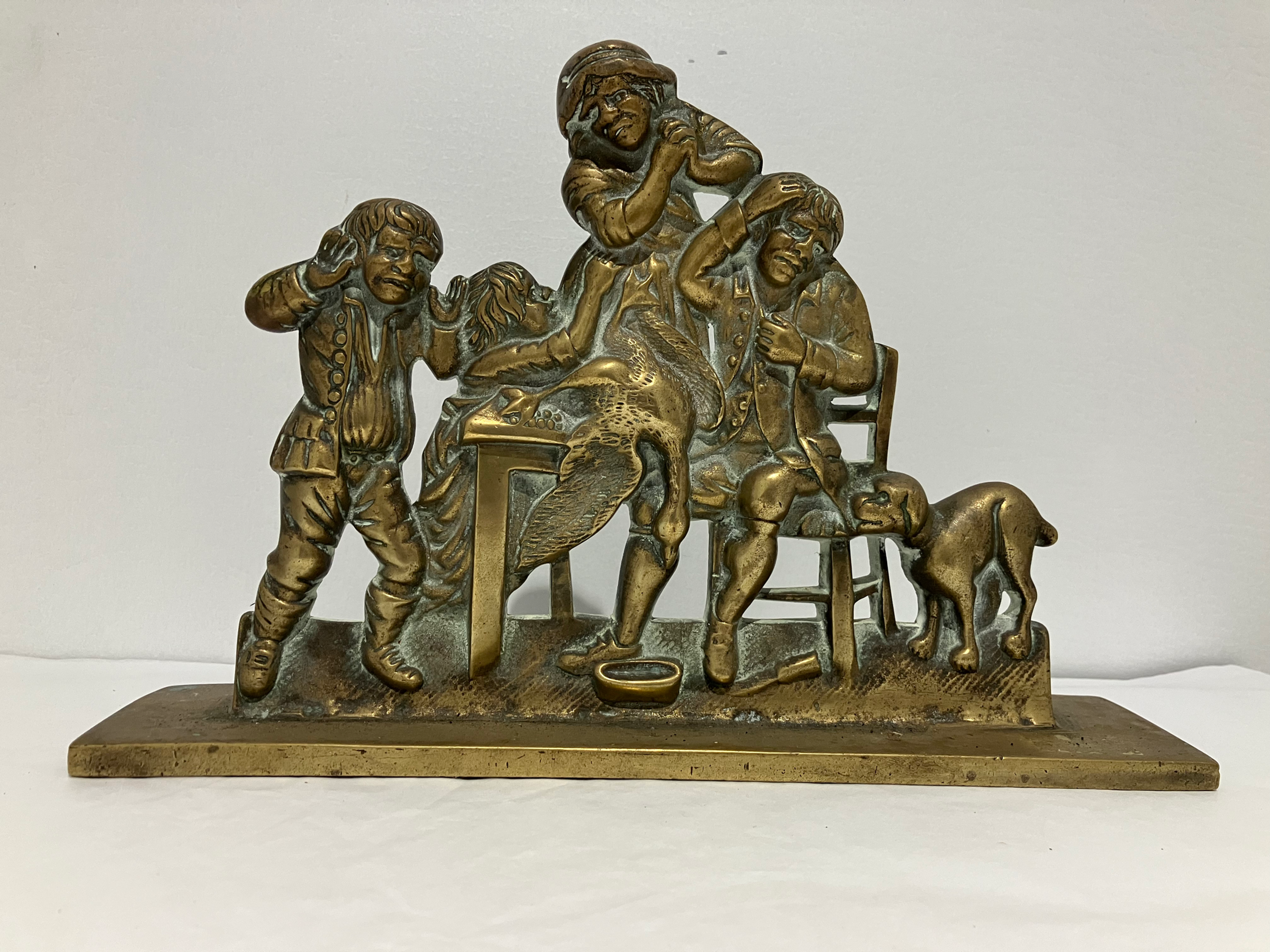 Antique 19th Century Solid Brass Fireplace Ornament