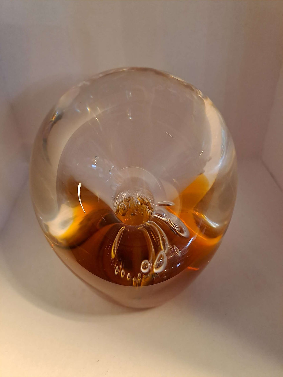 Thumbnail: Vintage Glass Pen Holder Paperweight