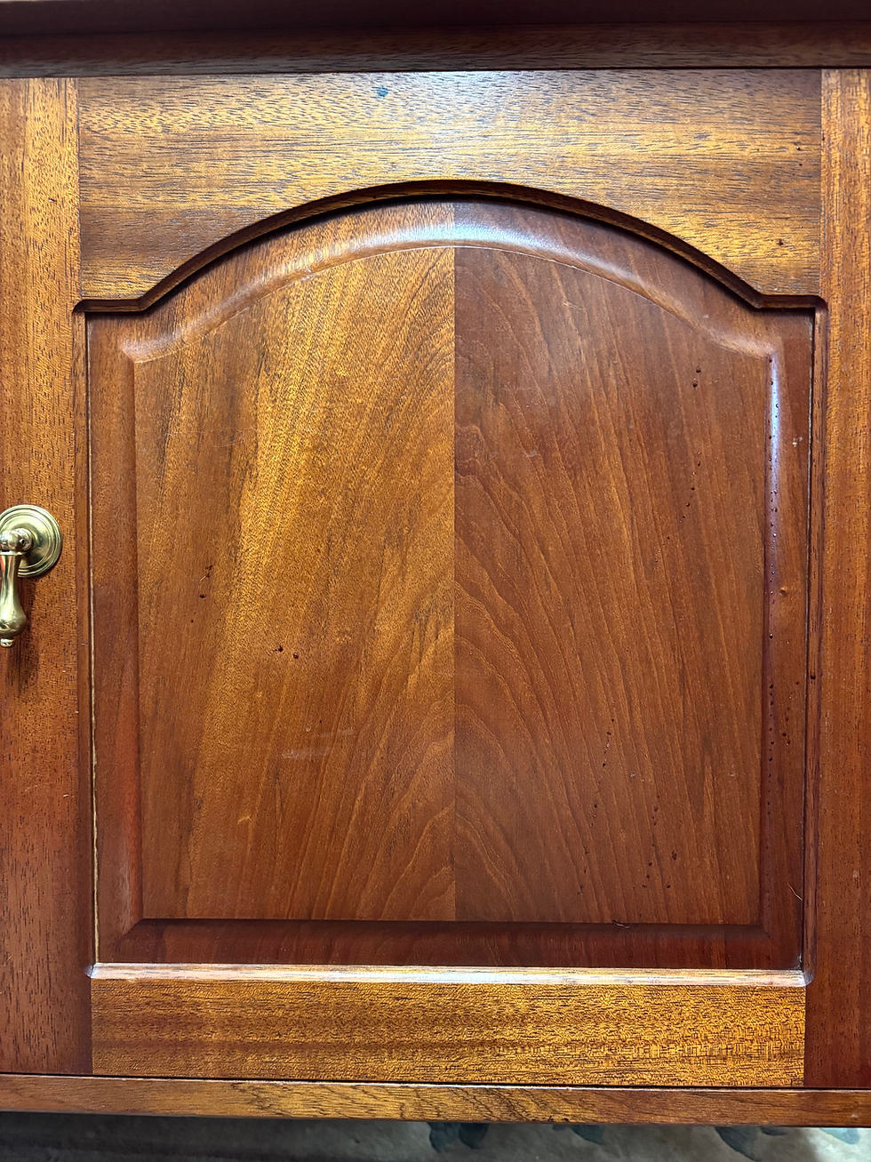Thumbnail: Mid Century Teak Long 4 Door Sideboard. Brass Handles. Shelved Inside 