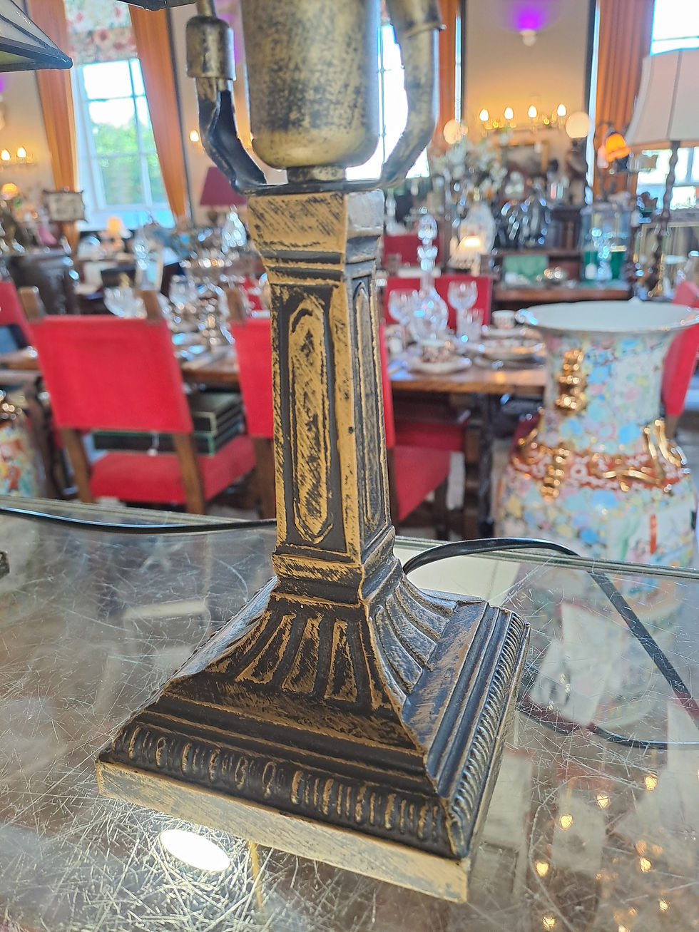 Thumbnail: Pair of Tiffany Style Table Lamps