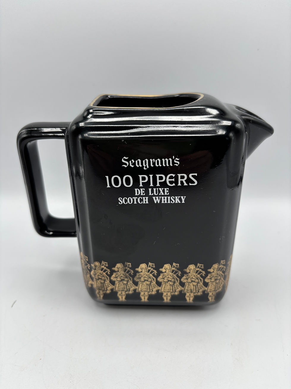 Thumbnail: Small Seagrams 100 Pipers Whisky Water Jug