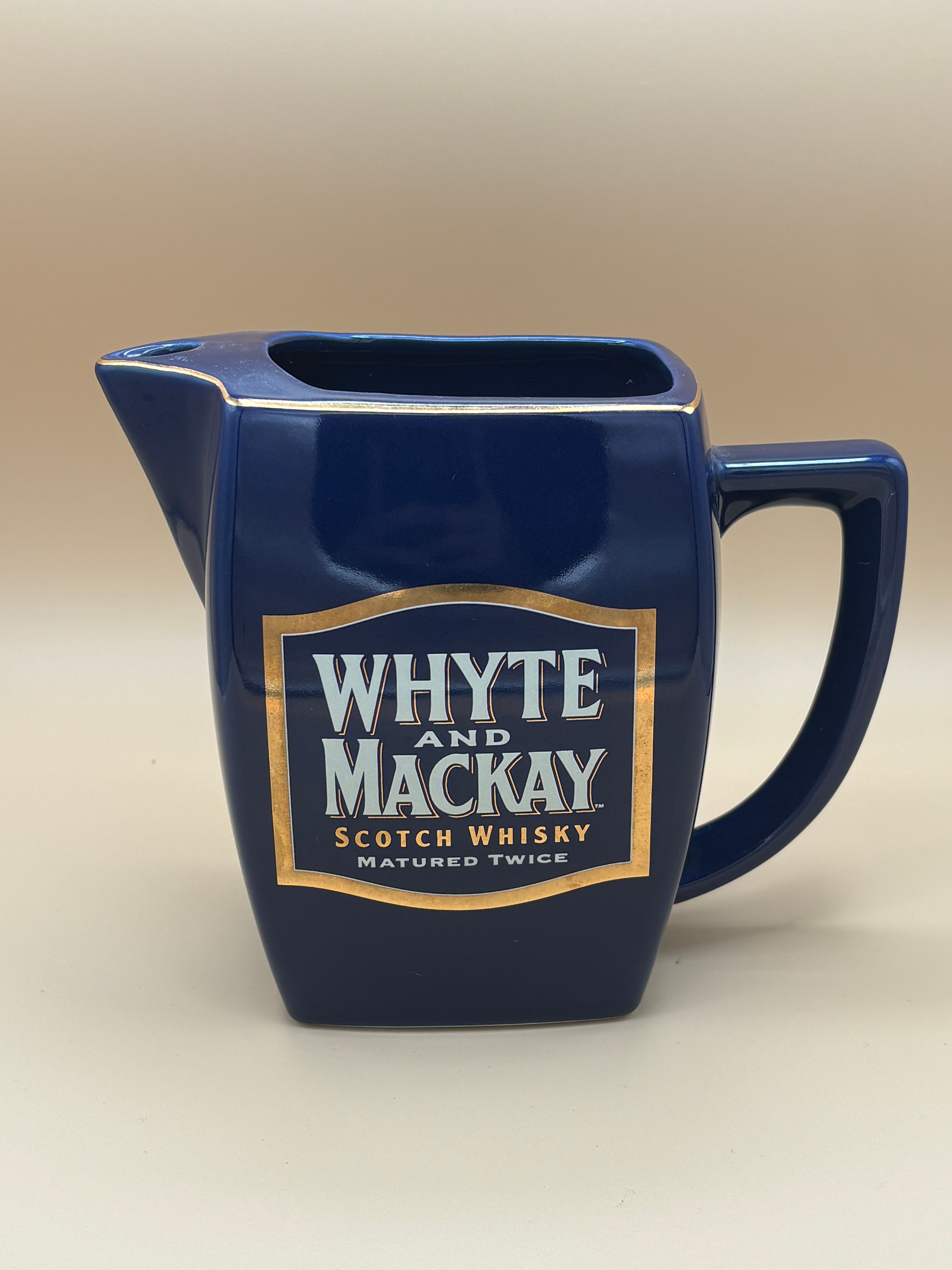 Vintage Whyte & Mackay Scotch Whisky Advertising Water Jug Whiskey Scottish Pub