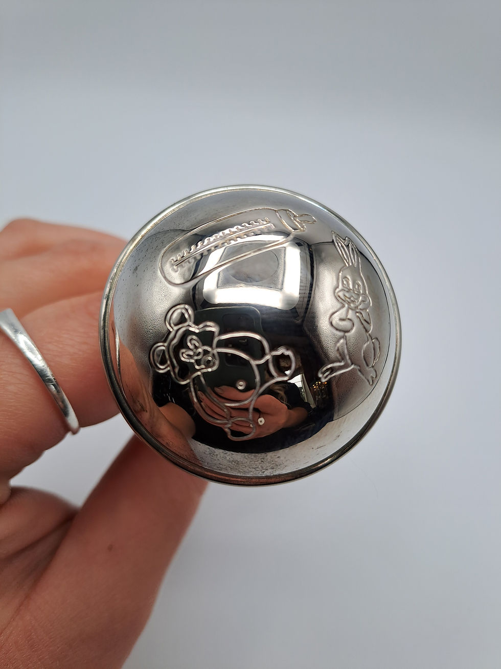 Thumbnail: Silver Plated Baby's Rattle