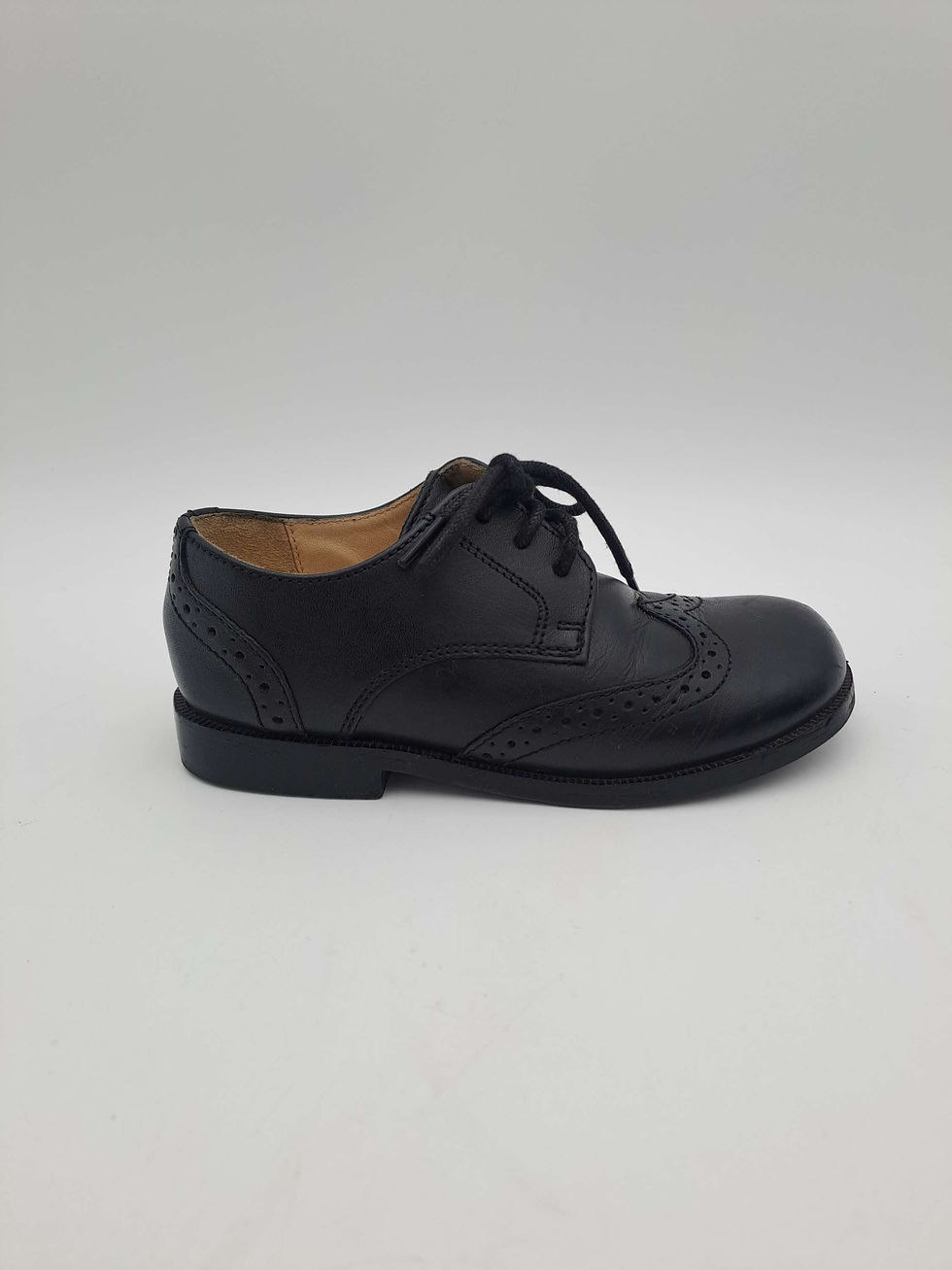 Thumbnail: Children's Black Leather Kilt Shoes