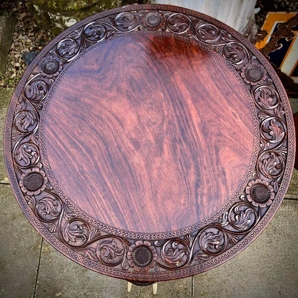 Thumbnail: Late 19th Century Anglo Indian Carved Rosewood Table