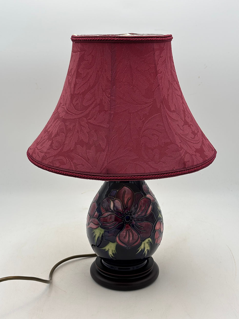 Thumbnail: Moorcroft “Anemone” Design Table Lamp with Shade