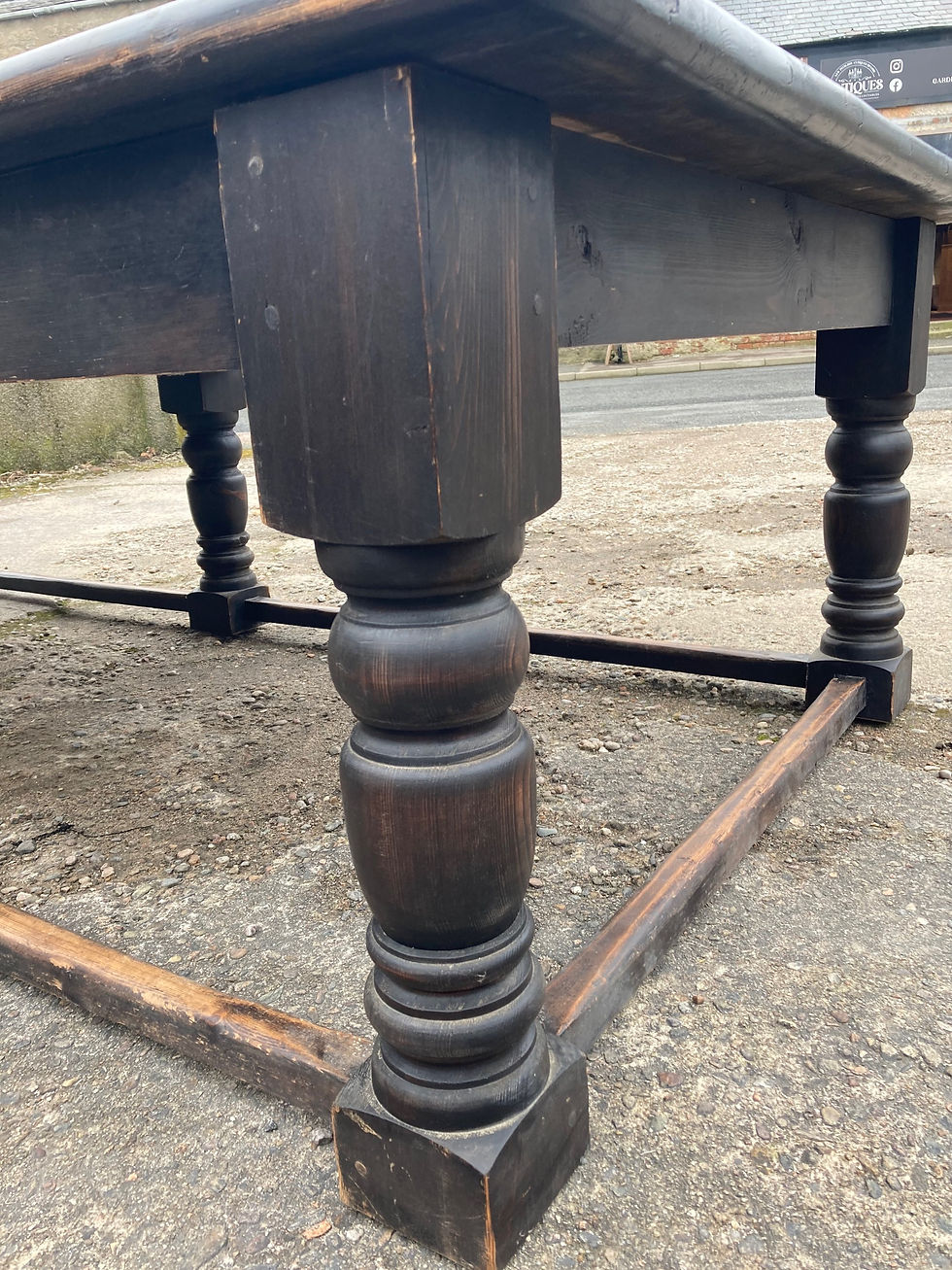Thumbnail: ON SALE Huge Refractory Jacobean Style Dining Table Ten Feet Long Seats 12 Pla