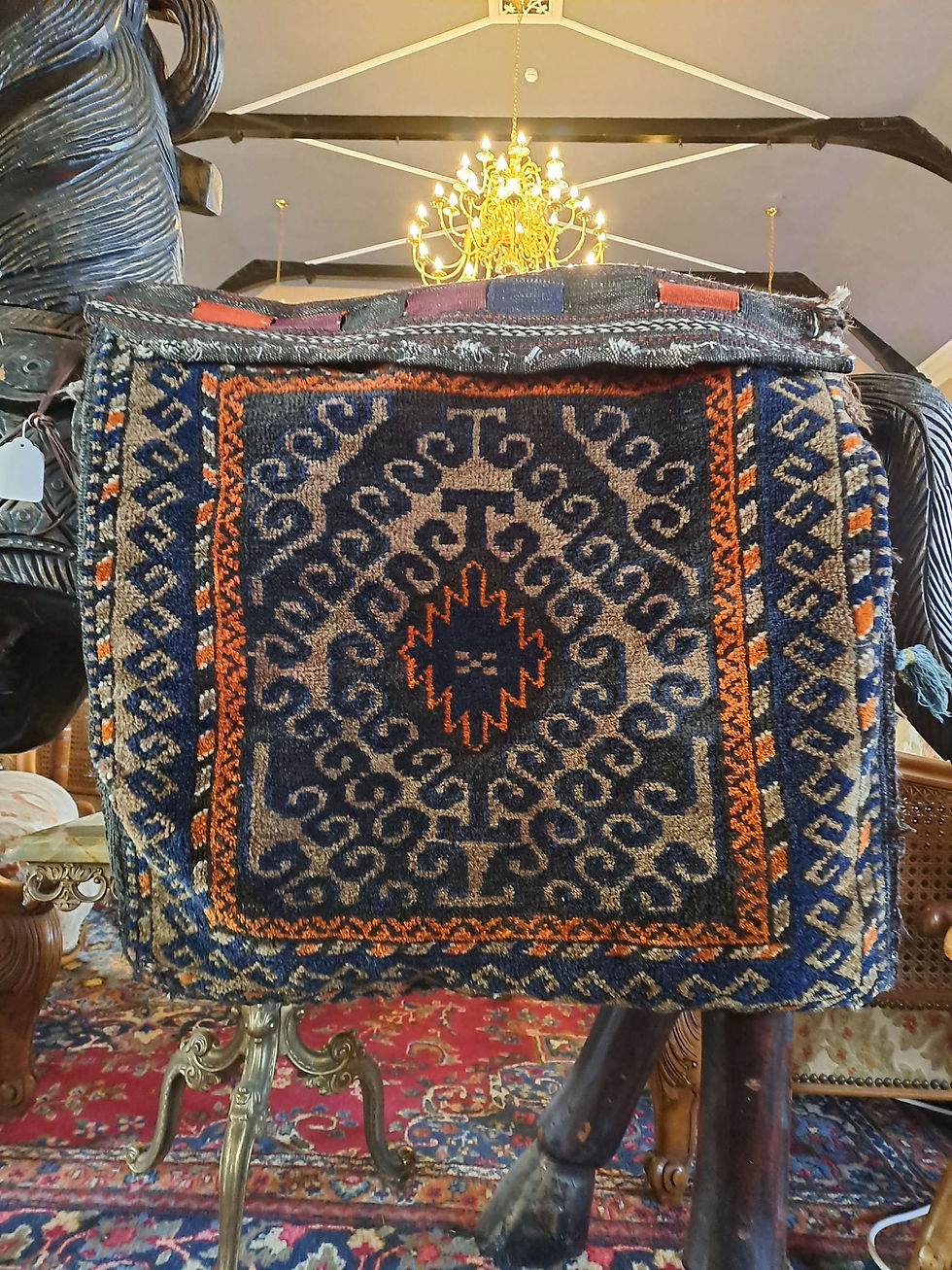 Thumbnail: Antique Wool & Horsehair Persian Saddle Bag