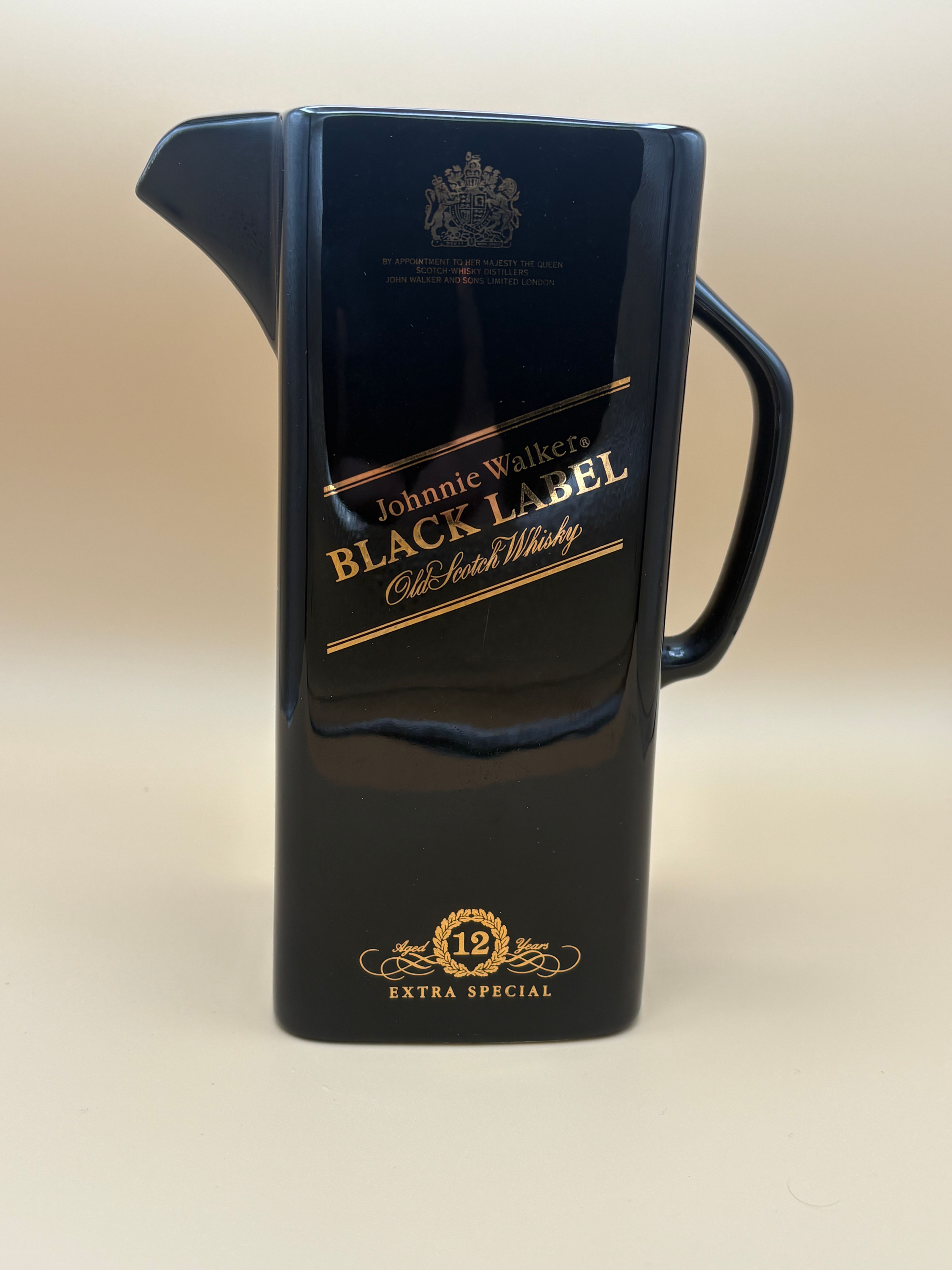 Whisky Water Jug Johnnie Walker Black Label Wade 1980’s Pub and