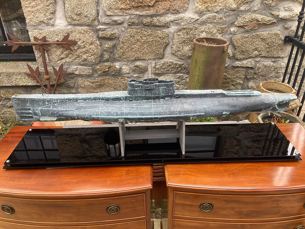 Thumbnail: Submarine Sculpture by Tom McKendrick on Stand on Stand in Perspex Show Case.