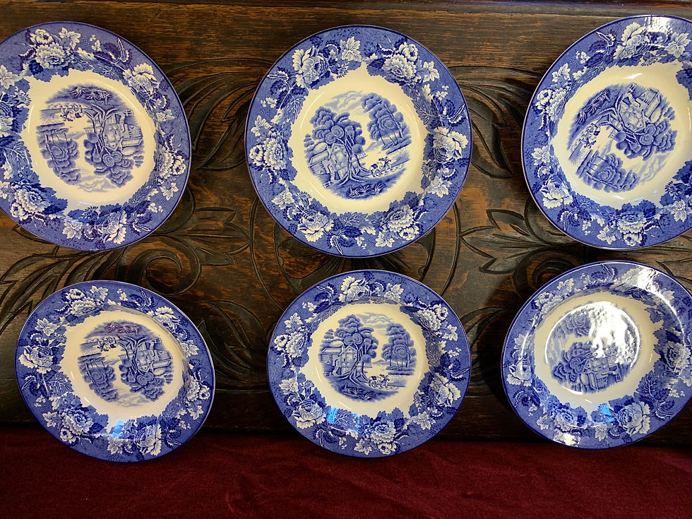 Thumbnail: Wood & Sons - Enoch Woods English Scenery, Small Shallow Soup Bowls