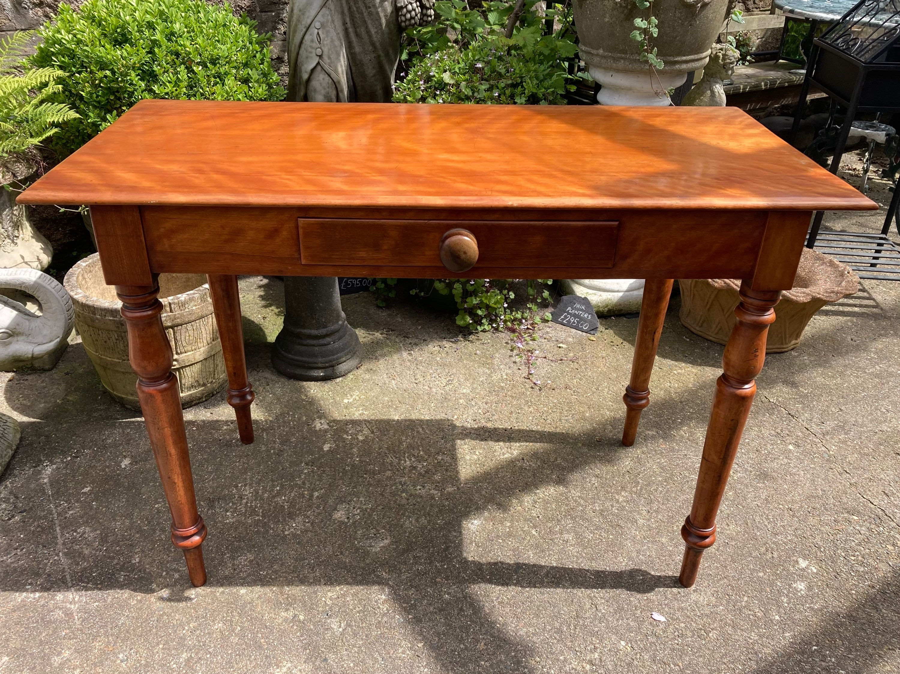 Console Hall Table Mahogany with Centre Drawer