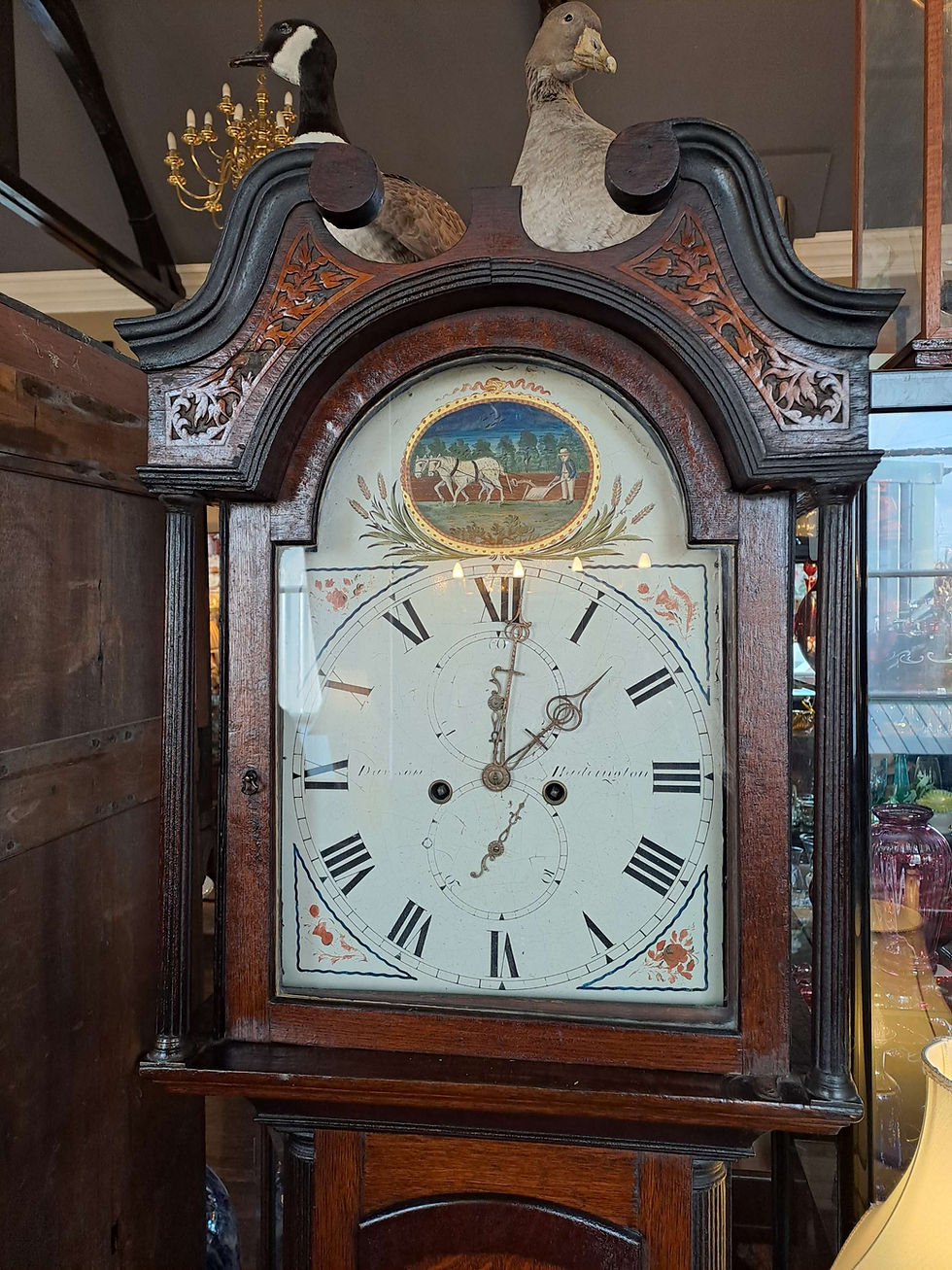 Thumbnail: Antique Grandfather Tallcase Clock