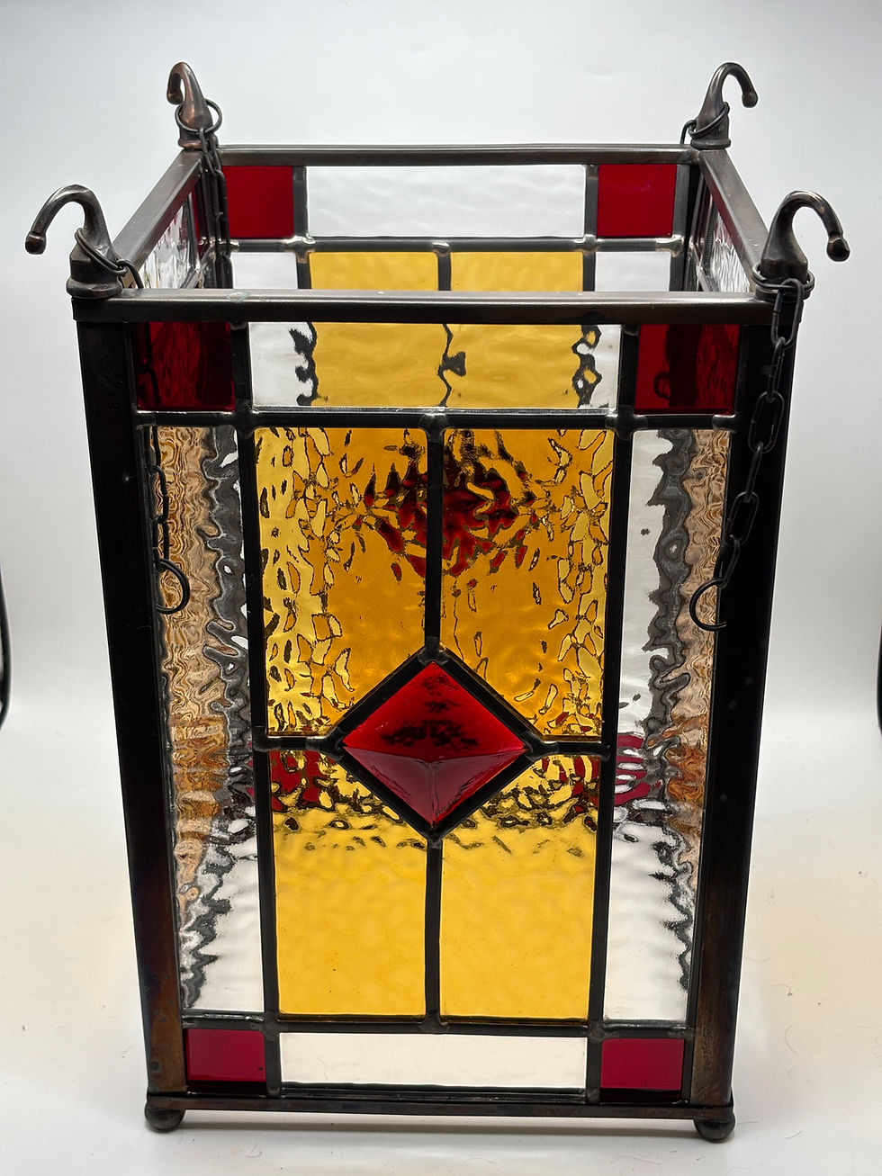 Thumbnail: Vintage Stained Glass Pendant Light 