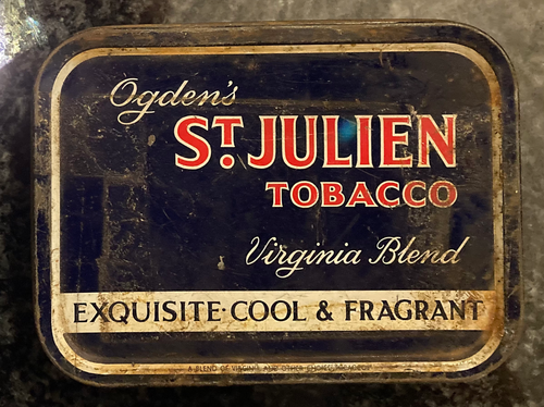 Tobacco Tin Ogden's StJulien Tobacco Tin
