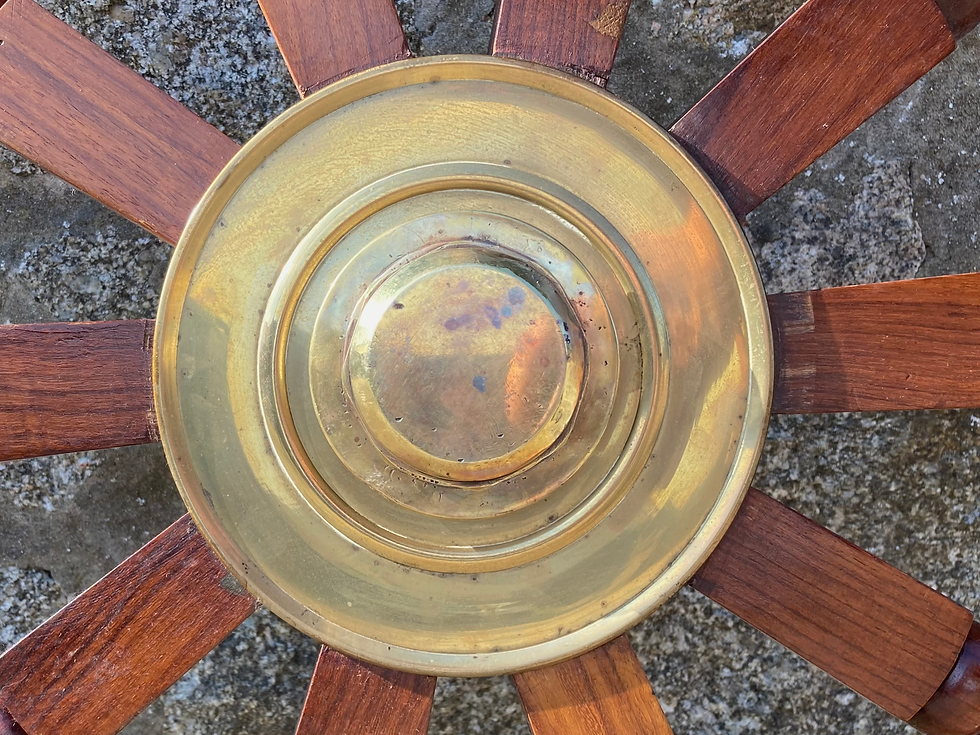 Thumbnail: Large ships wheel with heavy brass centre  Diameter 58”