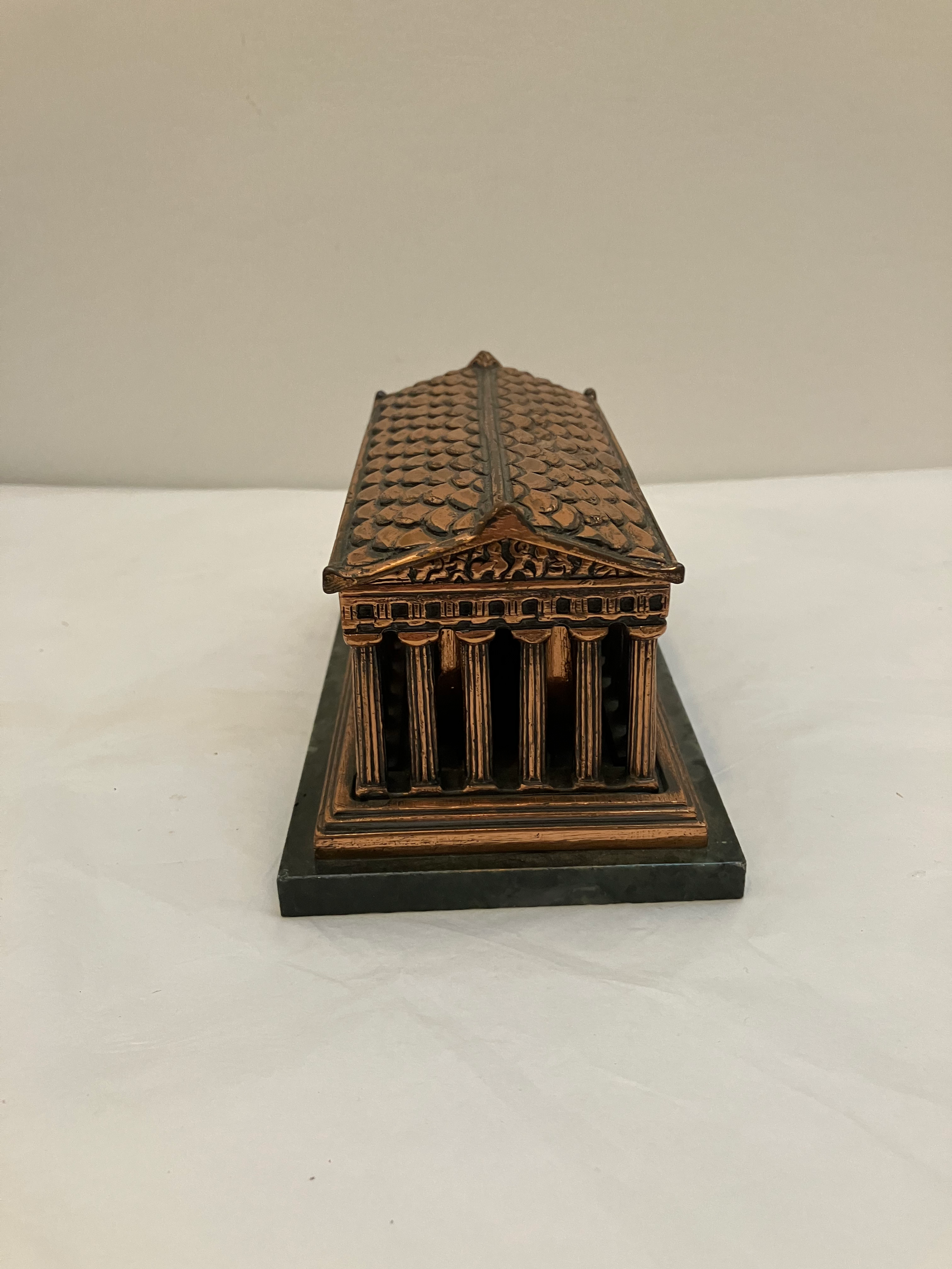 Vintage Metal Statue of The Roman Pantheon