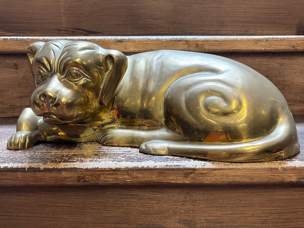 Thumbnail: Brass Dog Dutch or French Style Fireside Companion Possibly in the Syle of a Spa