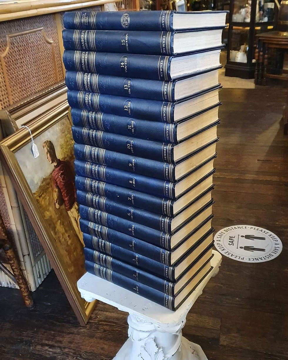 Thumbnail: Collection of 1950s Chambers Encyclopaedia Vol 1-15 by George Newnes