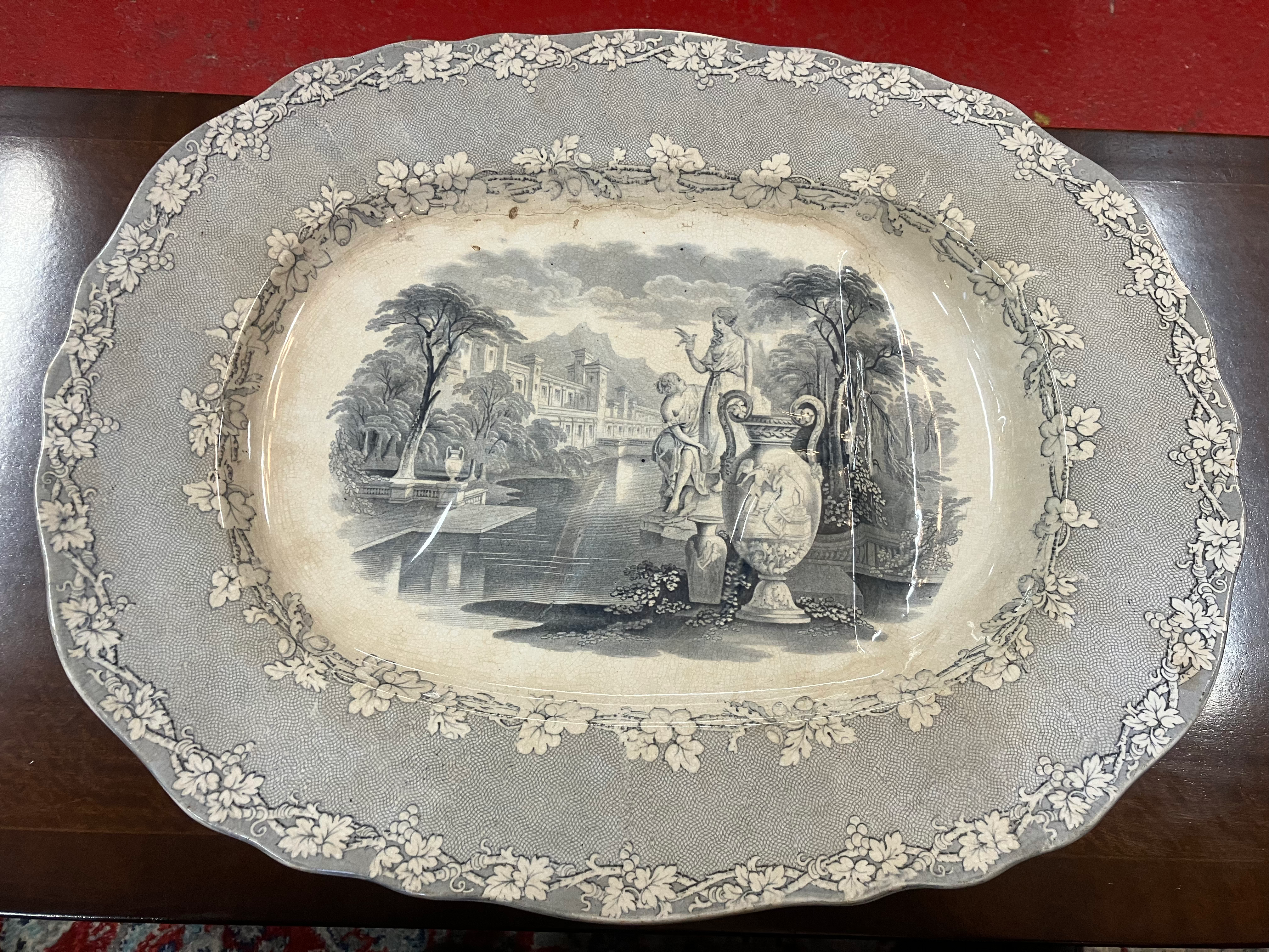 William Brownfield 1850s Large Ashett/Platter 