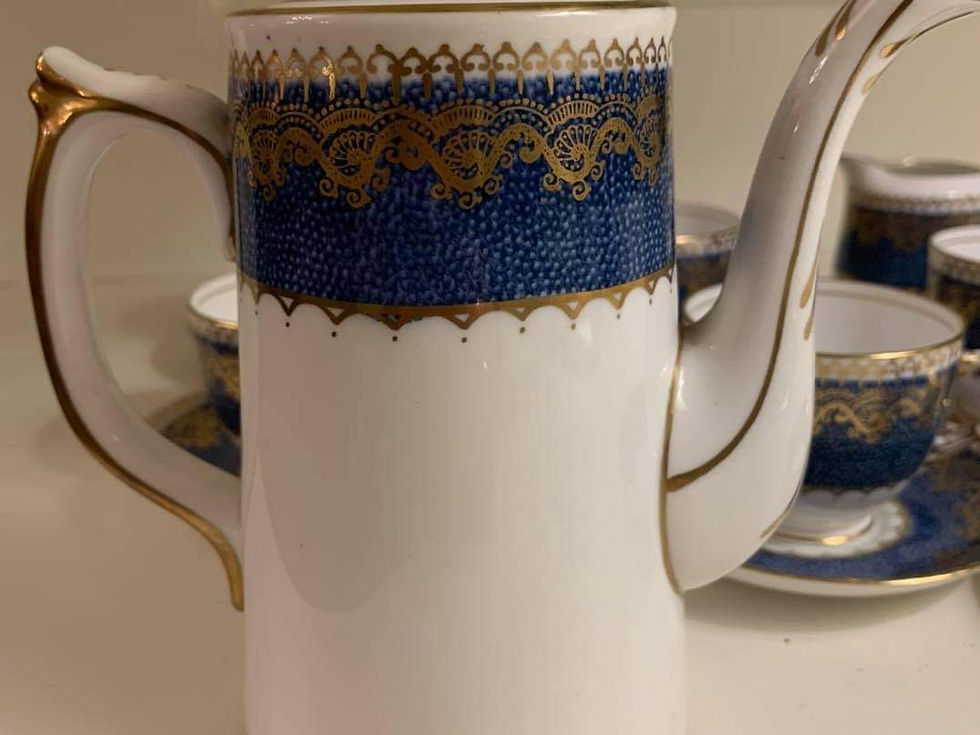Thumbnail: Beautiful 1930’s Salisbury China 5 piece coffee set ( one cup missing)