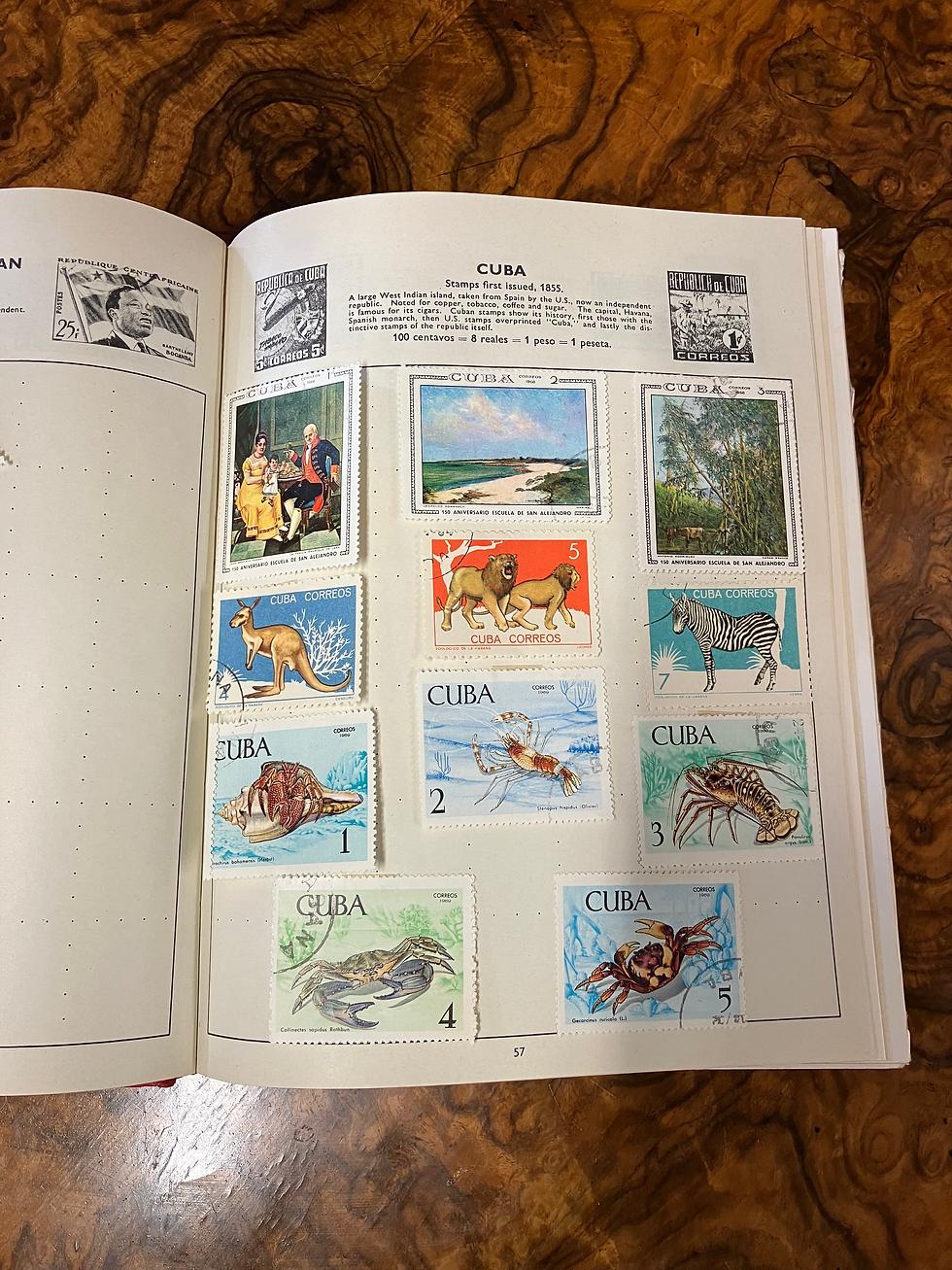 Thumbnail: Vintage “The Trimuph” Children/Beginners Stamp Album With Some Stamps 