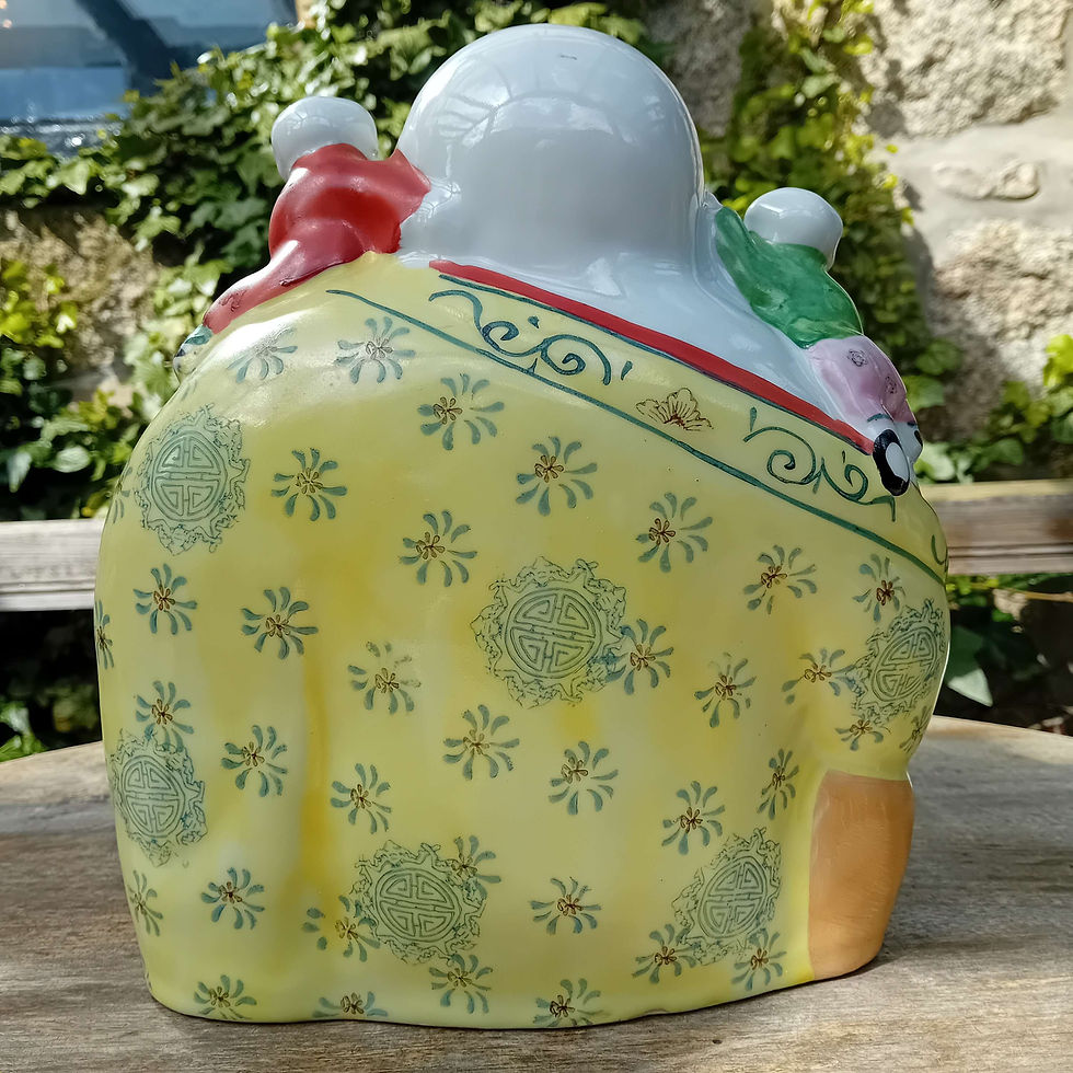 Thumbnail: Chinese Porcelain Lucky Fertility Laughing Buddha
