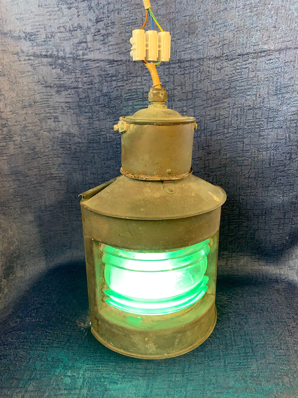 Thumbnail: Antique Copper Masthead Lantern Lamp Maritime Nautical Ship Boat