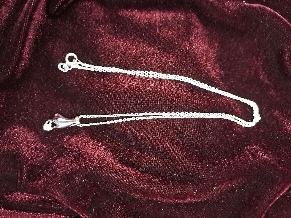Thumbnail: 925 Silver Hand CZ Pendant on 925 Silver Chain