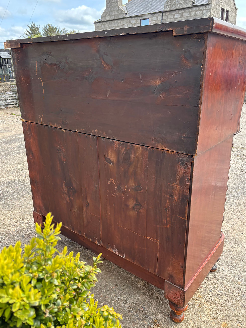 Thumbnail: Ogee Mahogany Chest of drawers With Large Topper & Storage Drawers.