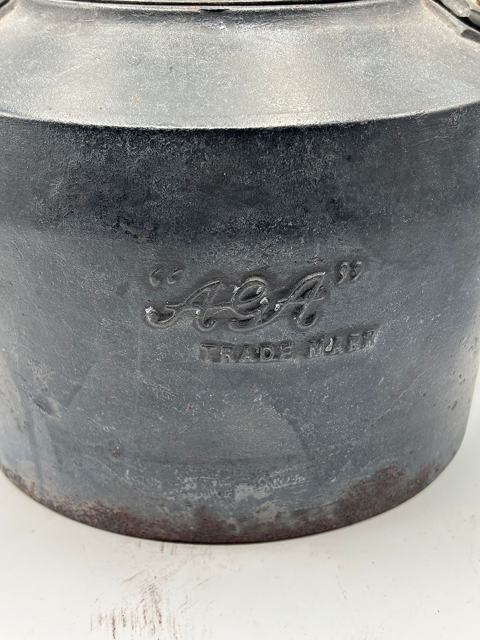 Thumbnail: Vintage Cast Iron Holcroft AGA Kettle 8 Pts 1932 