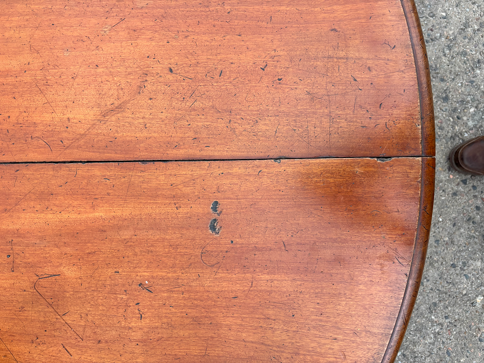 Thumbnail: Victorian Mahogany Round Circular Dining Table (no extra leaf or winder mechanis