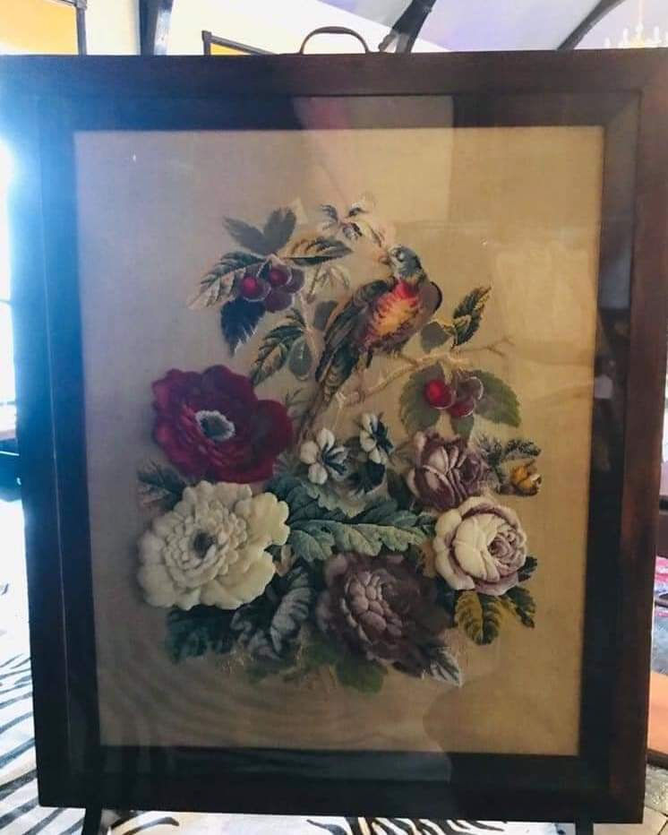 Thumbnail: ON SALE  Large Victorian Tapestry Fire Screen