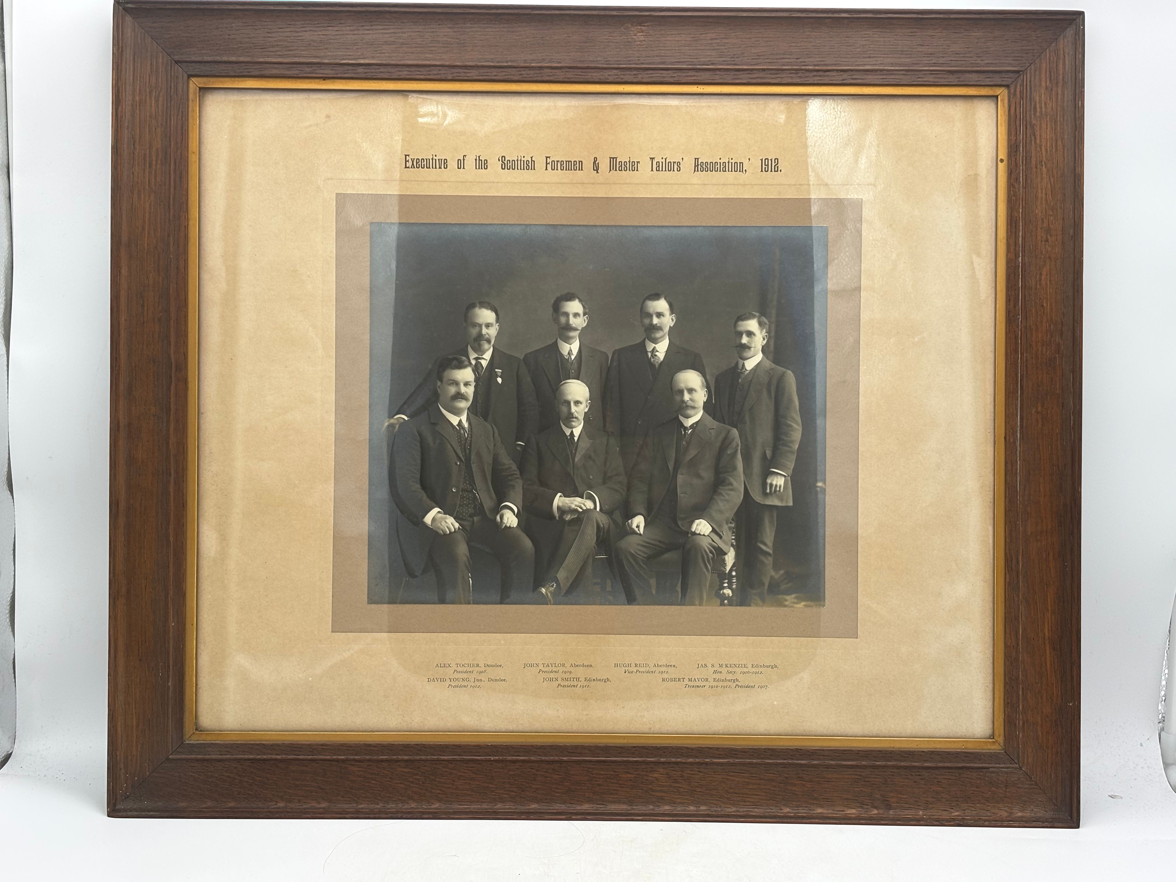 Large Framed Photogragh "Executive of the 'Scottish Foreman & Master Tailors' As