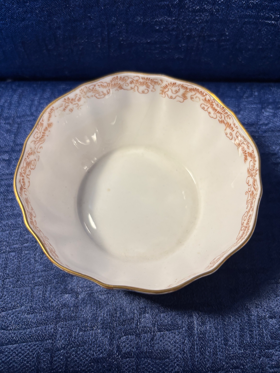 Thumbnail: Vintage Royal Crown Derby Olde Avesbury Fluted Open Sugar Bowl 