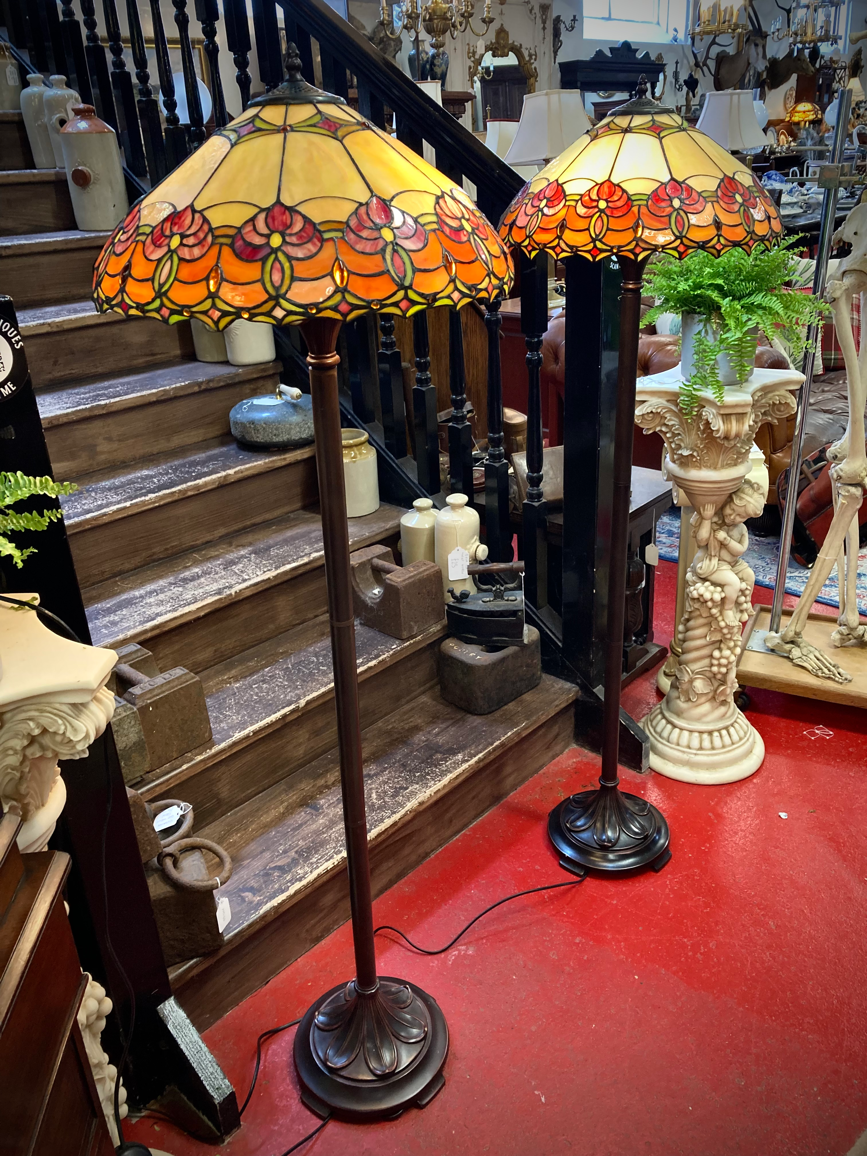 Tiffany Style Stained Glass Floor Lamp 