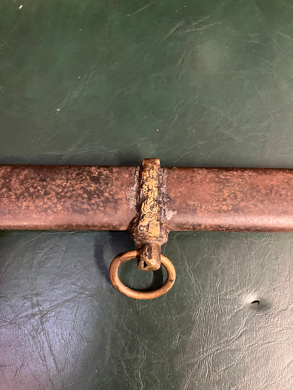 Thumbnail: Antique Japanese Katana With Brass Details and a Leather Wrapped Handle