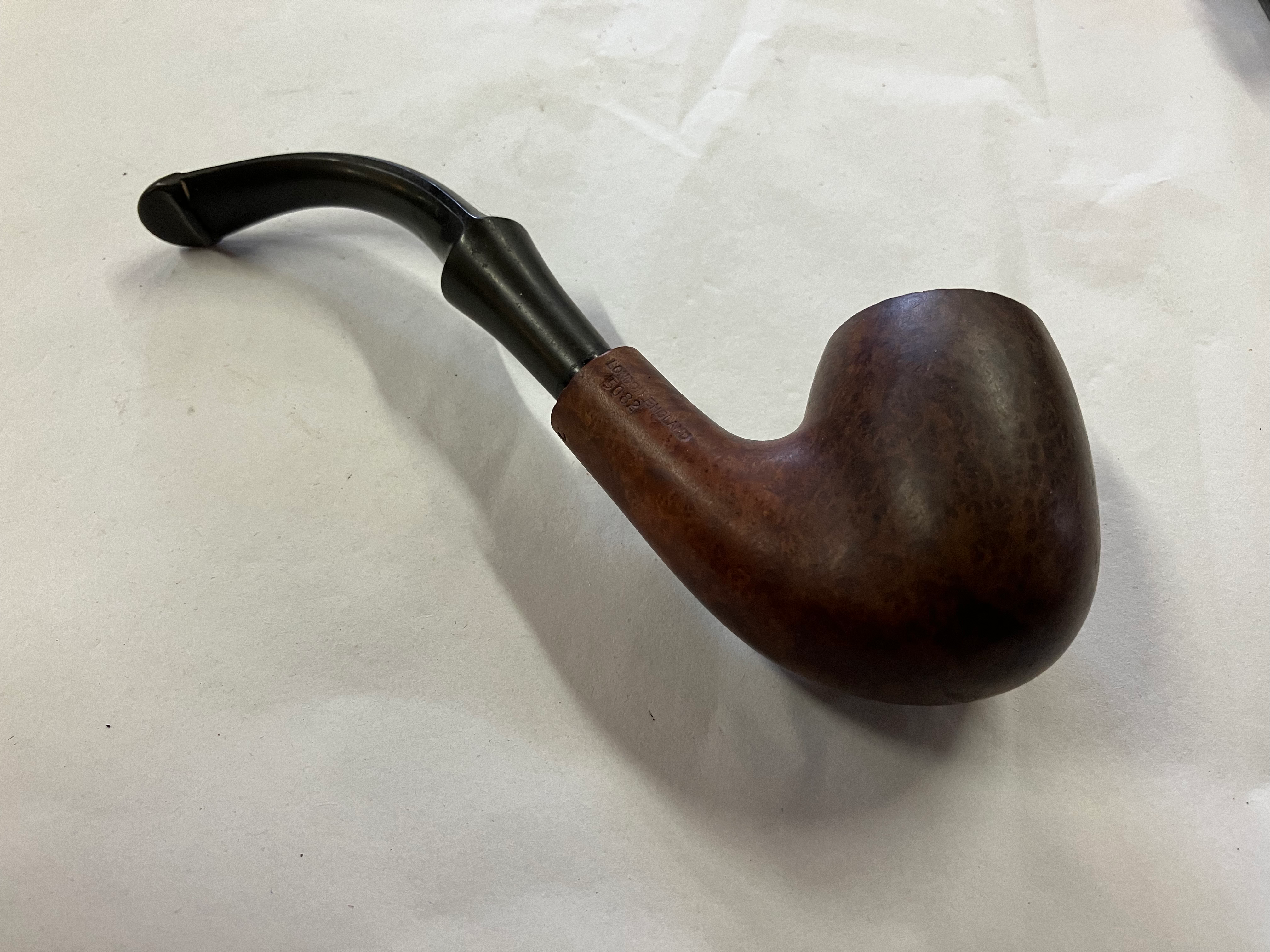 Tobacco Smoking Pipe with Curved Mouthpiece Made by Dr Plumb