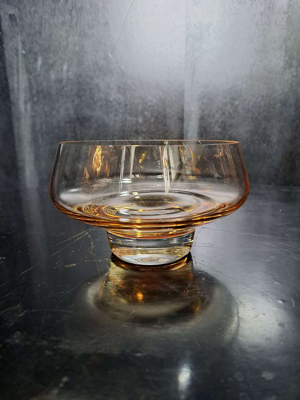 Thumbnail: Small Amber Crystal Bowl