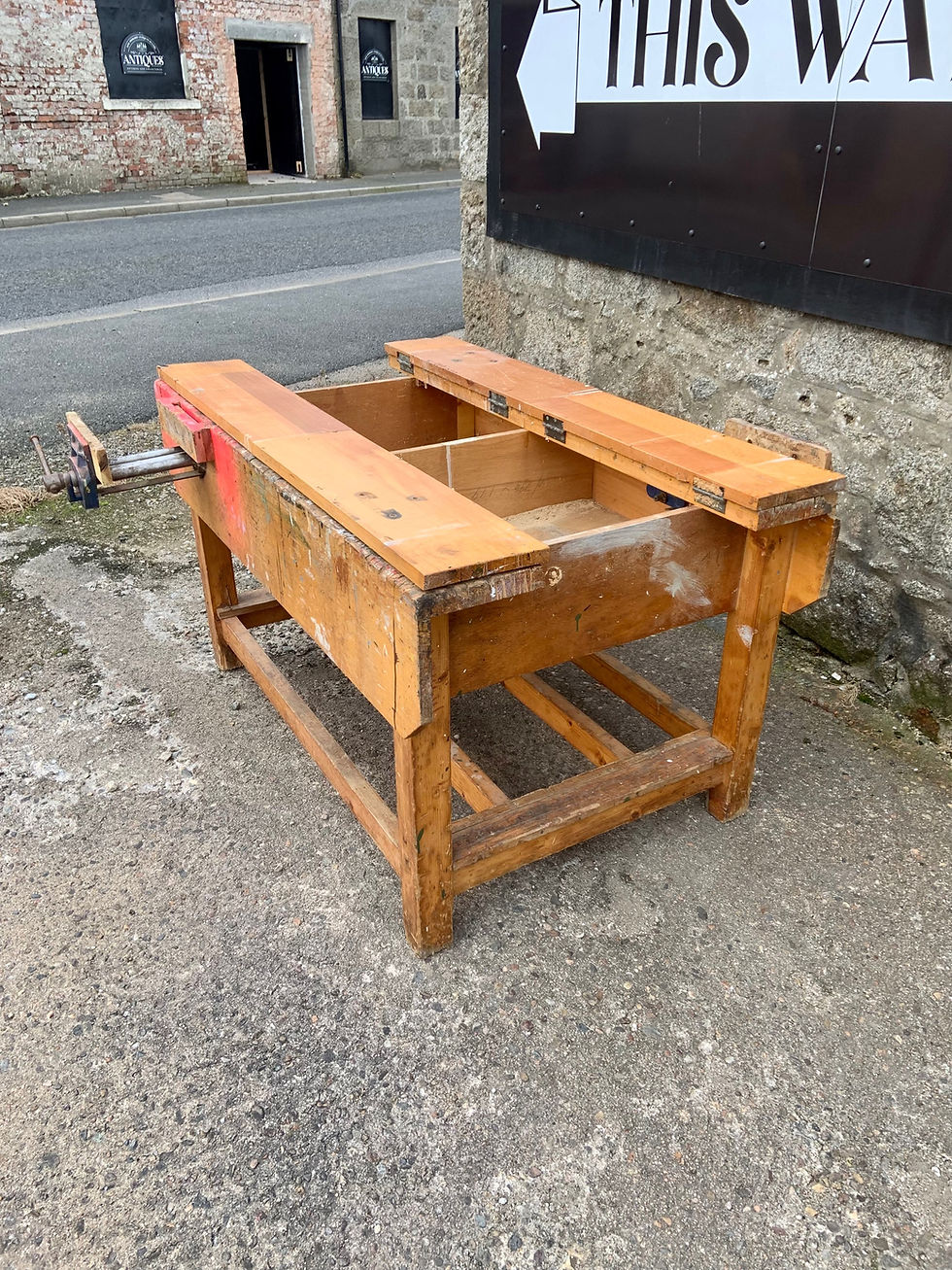 Thumbnail: Carpenters Bench With Storage Space And 2x 52E Vices.