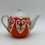 Thumbnail: Vintage USSR Uzbek Fine Porcelain Tea Set. Spay Ware Vibrant Orange Pattern with