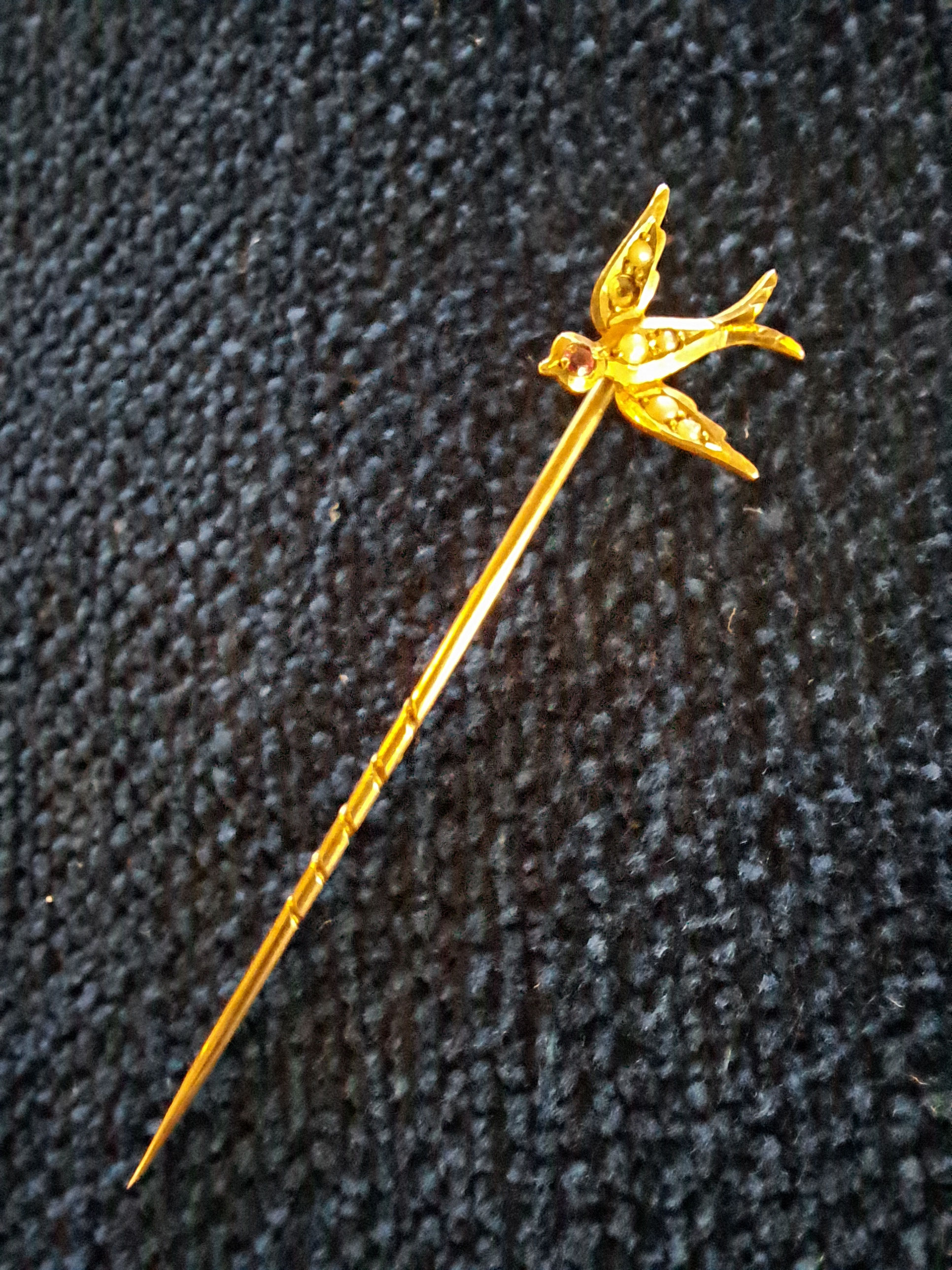 Antique 9ct Seed Pearl Stick Pin