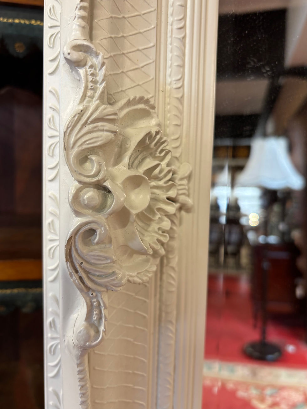 Thumbnail: Large Decorative Beveled Mirror White Decorative Frame Landscape or Portrait