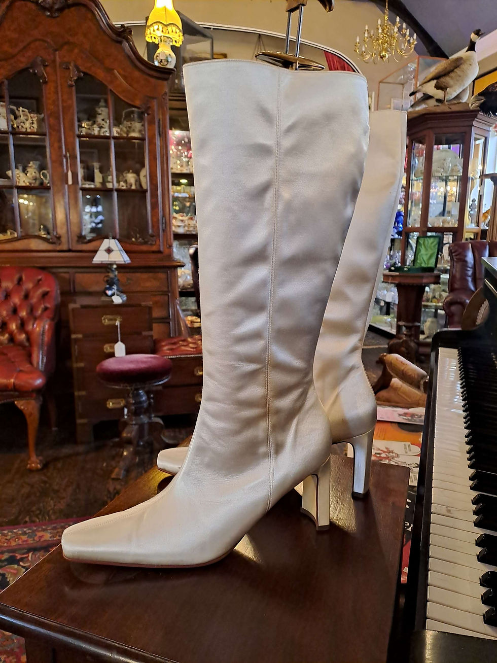 Thumbnail: Pair Vintage Camilla Bridal Boots